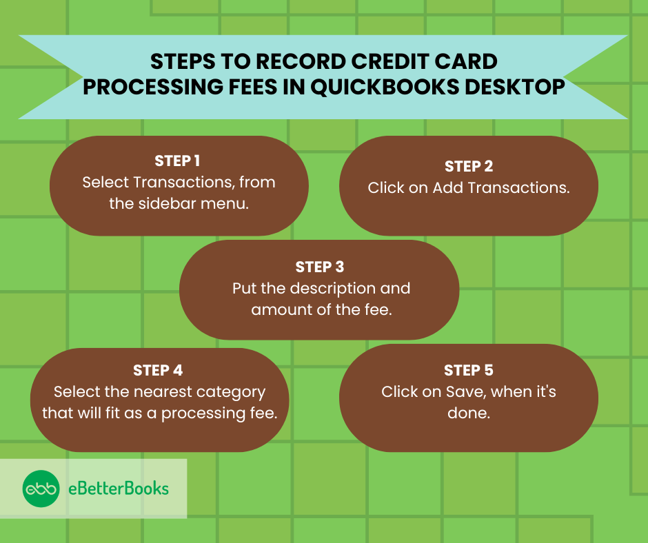 step by step guide on how to record credit card processing fees in quickbooks desktop