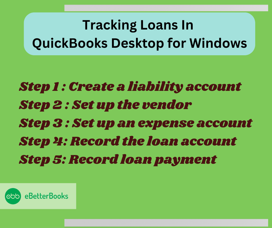 tracking loans in quickbooks desktop for windows