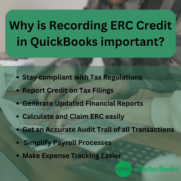 Recording ERC Credit in QuickBooks important