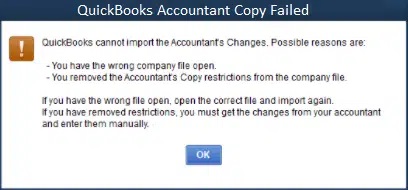 Unable To Create Accountant's Copy In QuickBooks Desktop