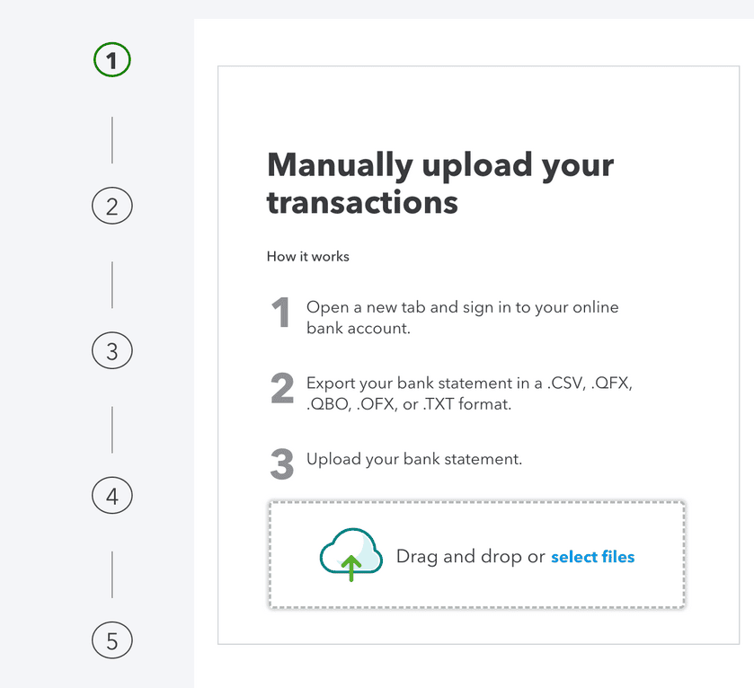 Manually Upload transactions