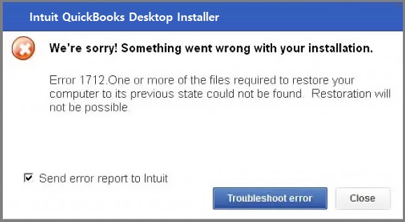 QuickBooks Error Code 1712