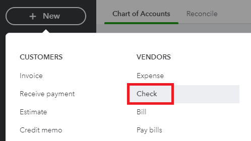 Chart of Accounts