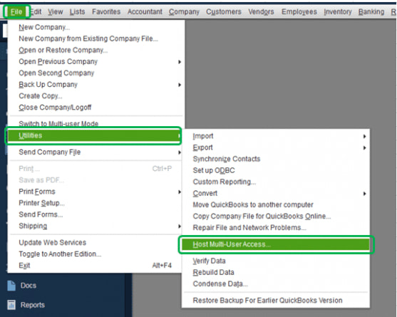 Host Multi-User Access” option