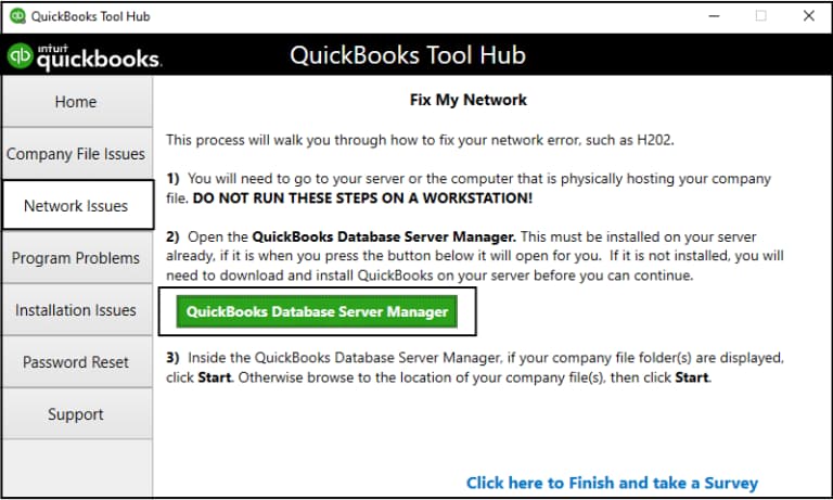 Run QuickBooks Database Server Manager in multi-user environment