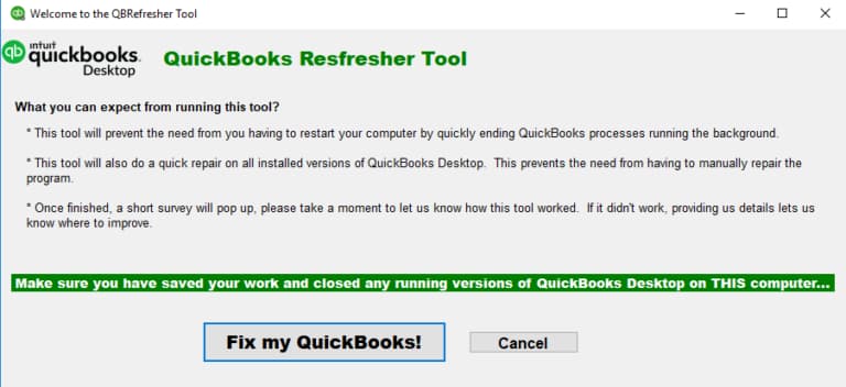 QuickBooks Refresher Tool