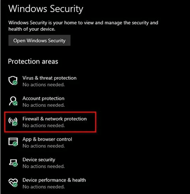 Windows Firewall & Network Protection