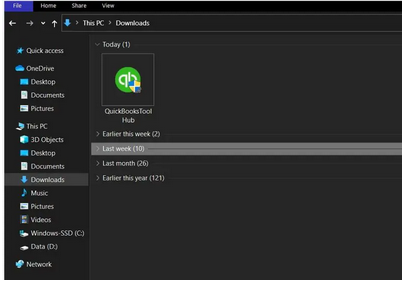 Downloaded named QuickBooksToolHub.exe