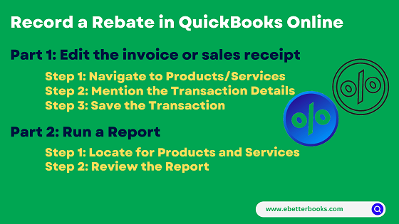 record a Rebate in QuickBooks Online