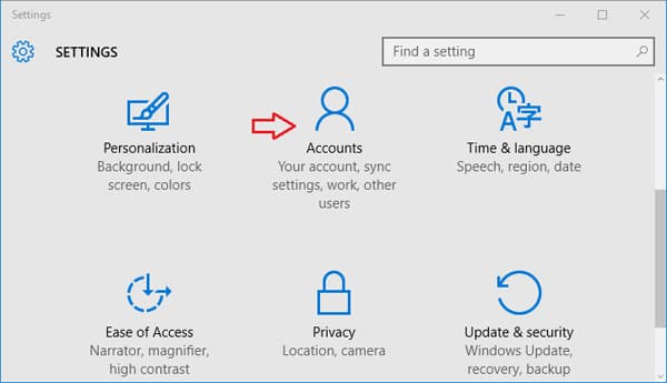 Accounts, Family & Other Users