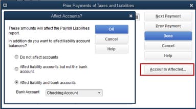 How to Record Payroll Processed Outside of QuickBooks? 3 Choose the Accounts Affected