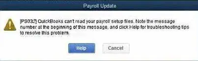 Payroll Update Error PS032