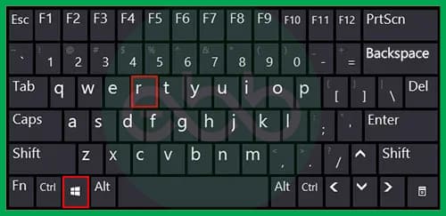 Press Windows + R keys