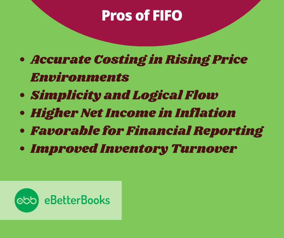 Pros of FIFO Pros of FIFO