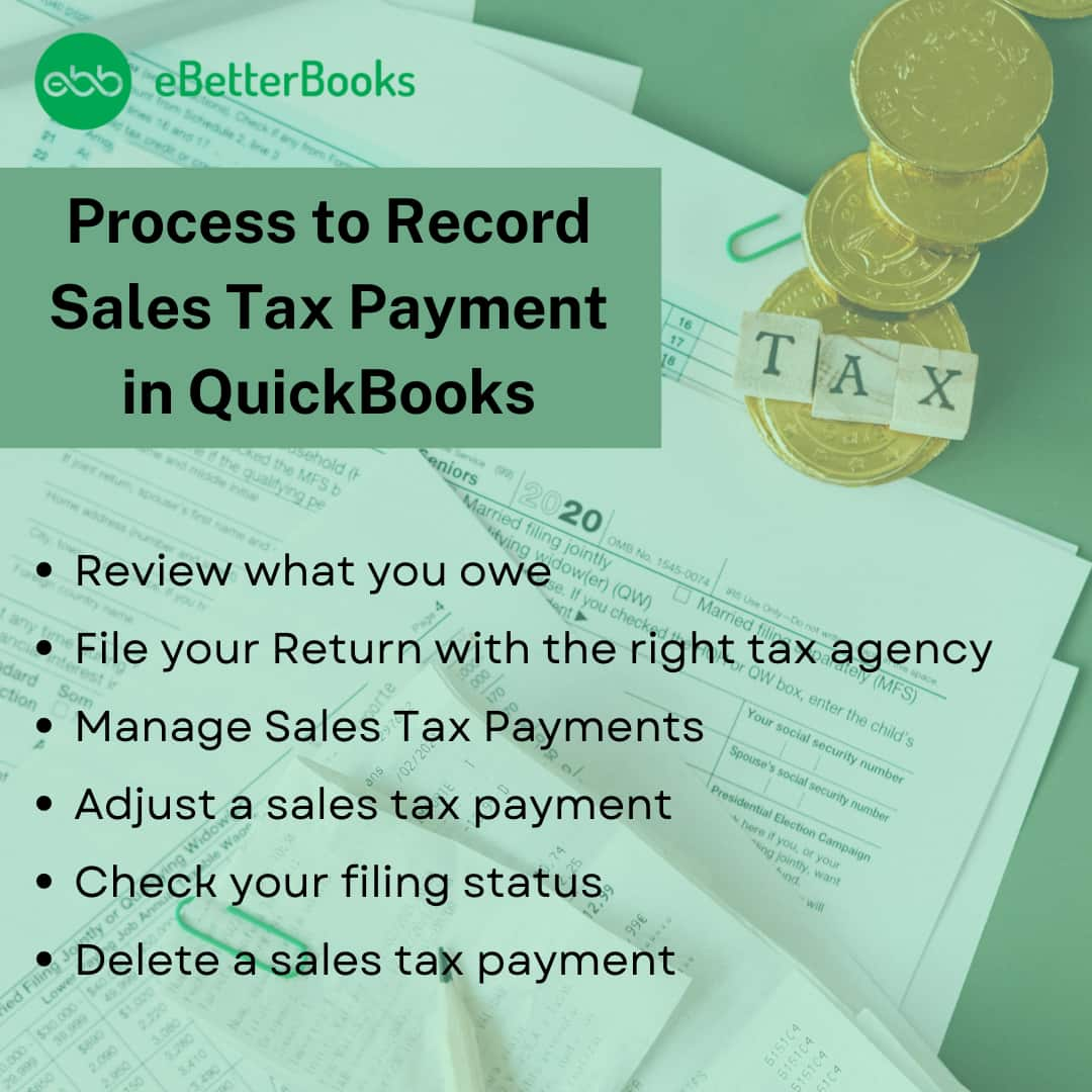 Steps to Record a Sales Tax Payment in QuickBooks