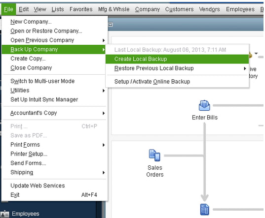 backup company file Option