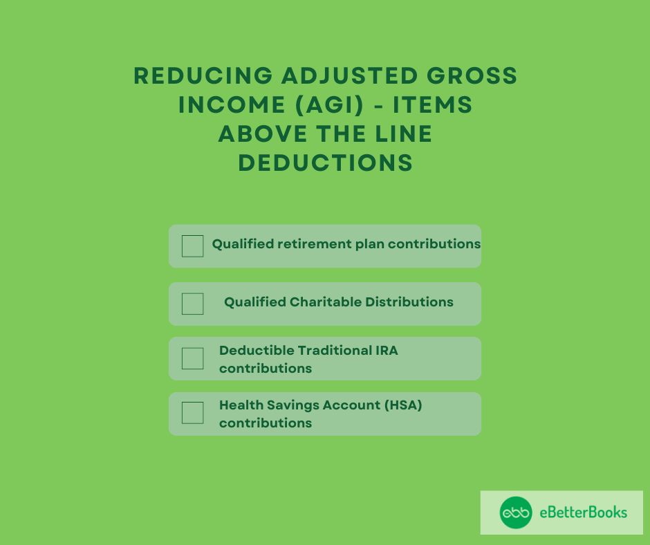 Reducing adjusted gross income (AGI) - Items above the Line Deductions