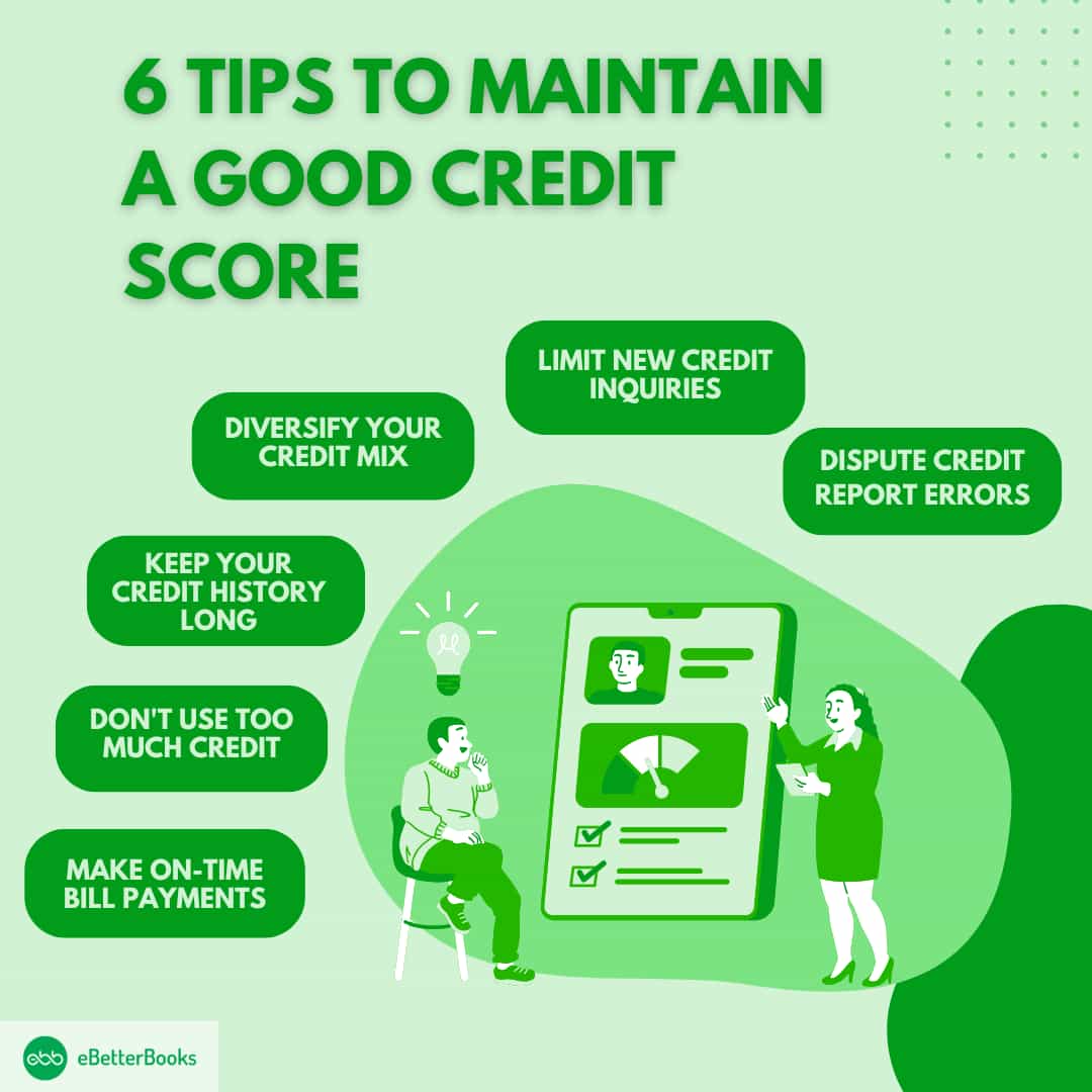 Helpful tips to keep your credit score in good standing A list of essential tips for maintaining a good credit score, including responsible credit usage and timely payments