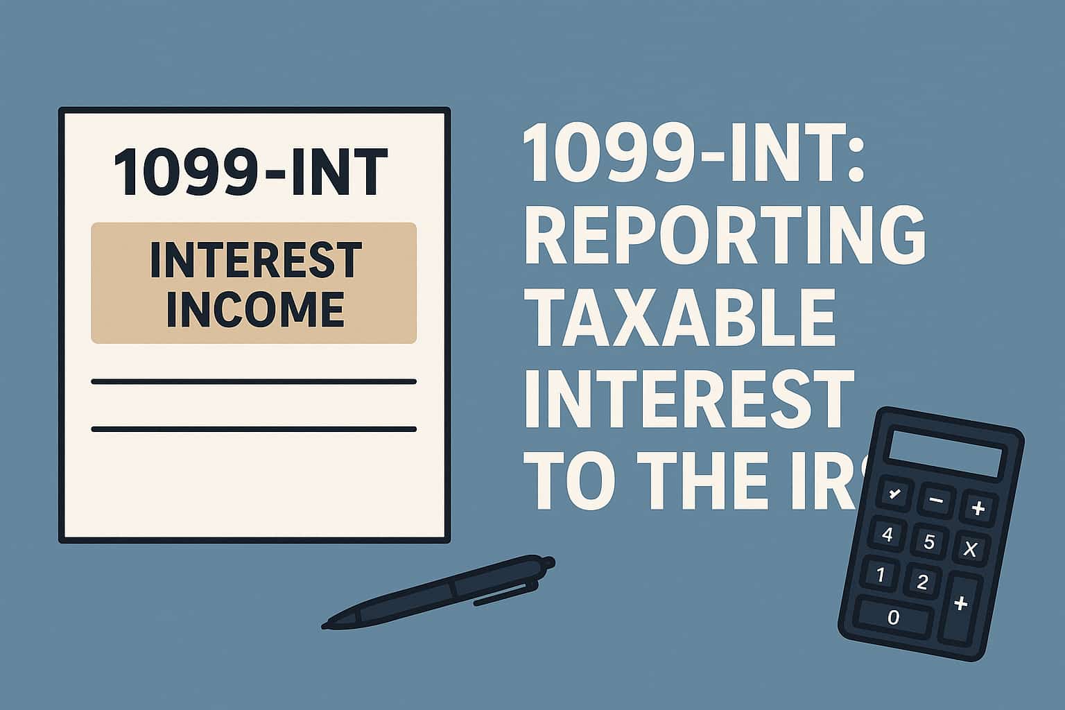 1099-INT: Reporting Taxable Interest to the IRS