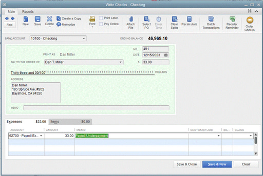 Click Save and Close to confirm W-4 or payroll updates in QuickBooks Desktop Enterprise. Screenshot showing the 'Save and Close' button in QuickBooks Desktop Enterprise, used to finalize employee W-4 or payroll information corrections.