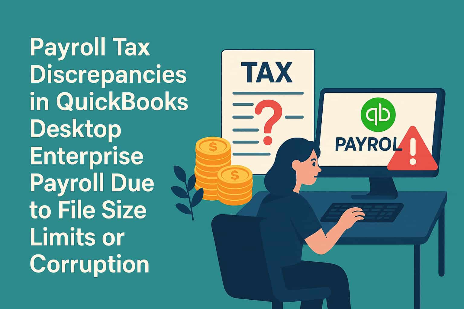 Payroll Tax Discrepancies in QuickBooks Desktop Enterprise Payroll Due to File Size Limits or Corruption