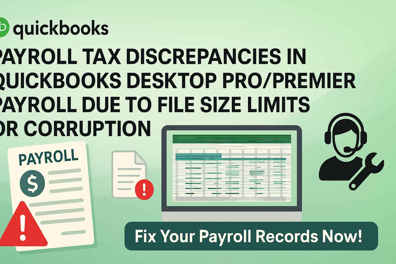Fix Payroll Tax Discrepancies in QuickBooks Desktop Pro/Premier Payroll Due to File Size Limits