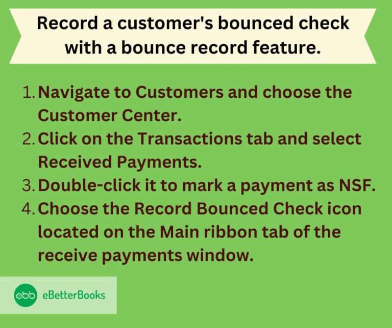 How To Record A Bounced Check In QuickBooks Desktop And Online?