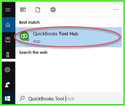 Install QuickBooks Tool Hub to resolve file size-related payroll issues in QuickBooks Desktop. Screenshot showing the first step to install QuickBooks Tool Hub for fixing payroll errors caused by large or oversized company files in QuickBooks Desktop Pro or Premier.