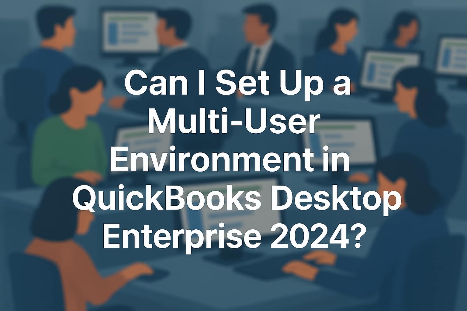 How to configure multi-user mode in QuickBooks Desktop Enterprise 2024. Diagram showing how to set up a multi-user environment in QuickBooks Desktop Enterprise 2024, including shared access and network configuration.