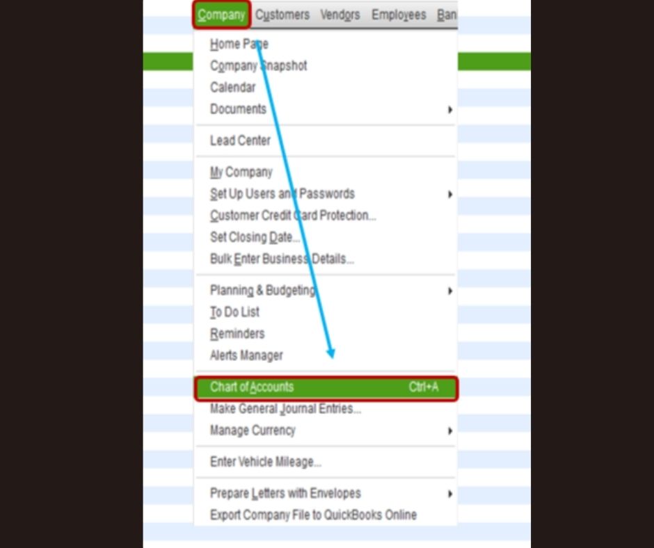 How to find inactive or hidden bank accounts in QuickBooks Online using the Chart of Accounts. Screenshot of the Chart of Accounts section in QuickBooks Online, highlighting the filter options to reveal inactive or hidden bank accounts.