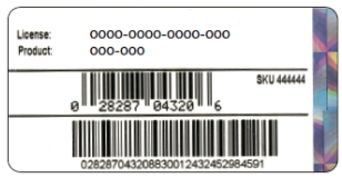 Look for the product sticker on the original QuickBooks CD envelope to retrieve your license details. QuickBooks Desktop retail CD envelope with product sticker highlighted as a way to find the license information.