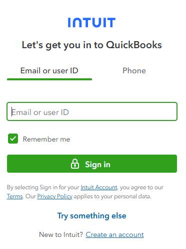 Step 1: Sign in to your QuickBooks Online account to begin enabling faster ACH deposits. User signing in to QuickBooks Online account on a desktop computer as the first step to enable faster ACH deposits.