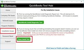 QuickBooks Clean Install Tool - Step 1 for fixing update installation issues in Desktop 2024. Screenshot showing the QuickBooks Clean Install Tool interface, highlighting the option to remove and reinstall QuickBooks Desktop 2024 as a last-resort troubleshooting step.