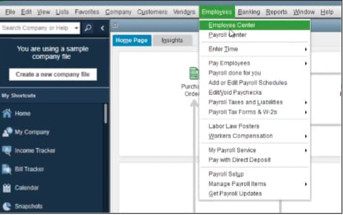 go to the Employees menu located Employees menu located