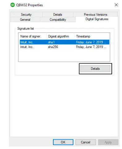 Right-click the QBW32.EXE file Right-click the QBW32.EXE file