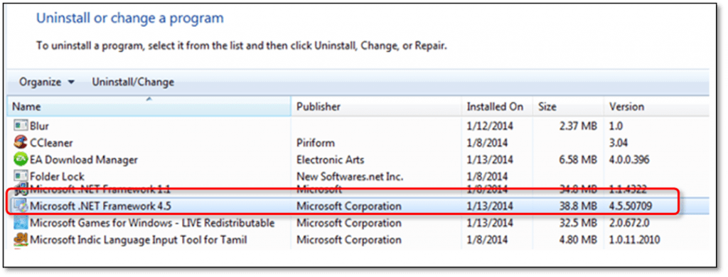 Reinstall Microsoft .NET Framework