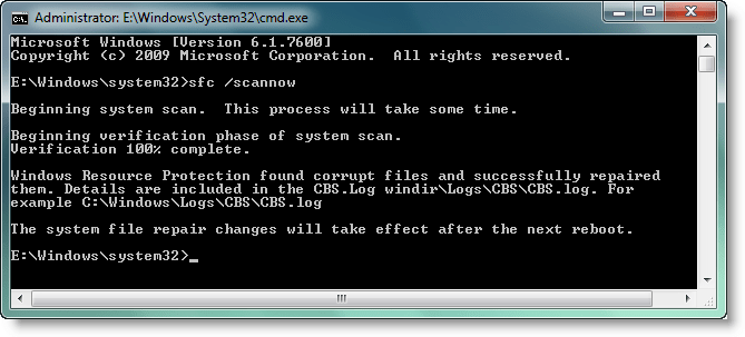 Repairs corrupted Windows system files that QuickBooks depends on