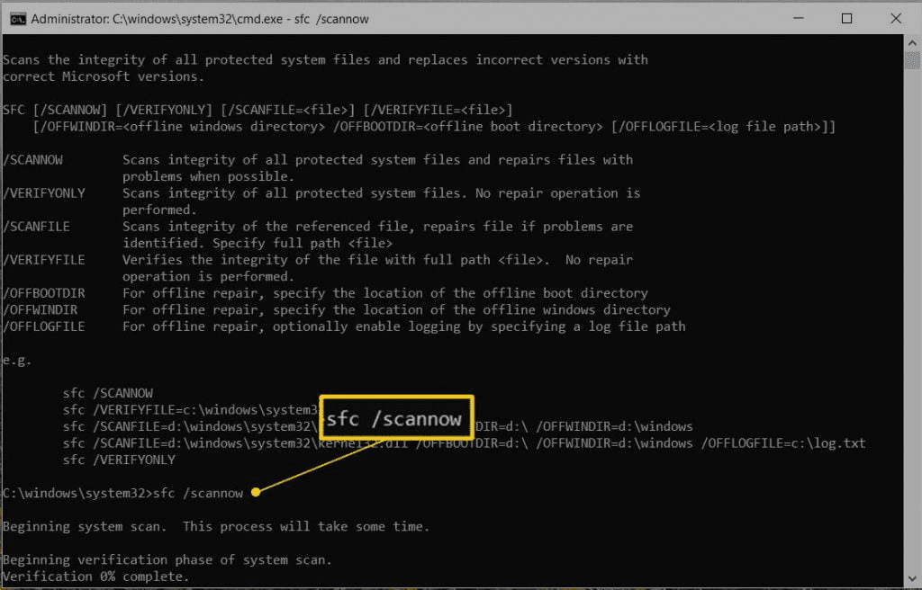Run System File Checker (SFC)
