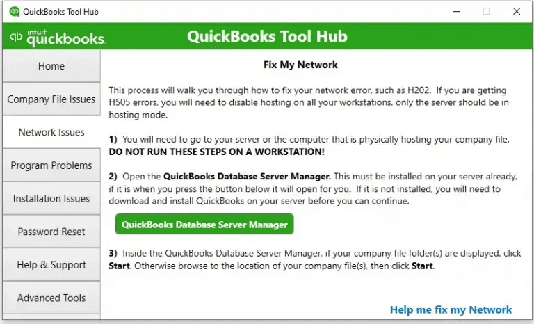 Use QuickBooks File Doctor  Tool Hub