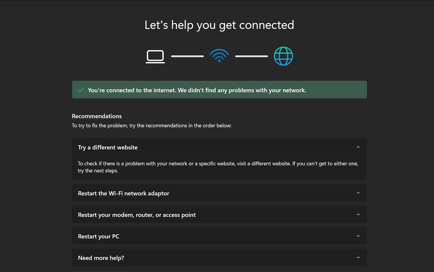 Verify that the computer has a stable internet connection