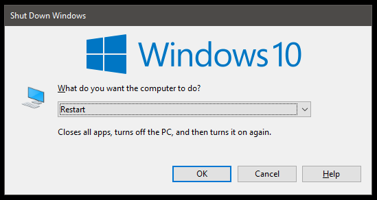 Restart your computer