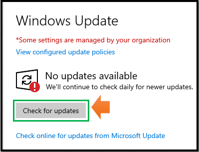 Choose Check for updates.