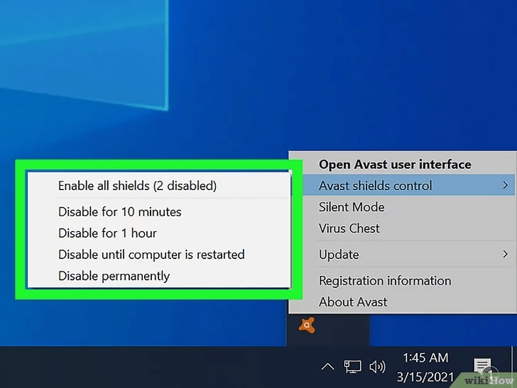 Disable Antivirus Software