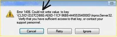 Error 1406 QuickBooks installer cannot write to the registry key