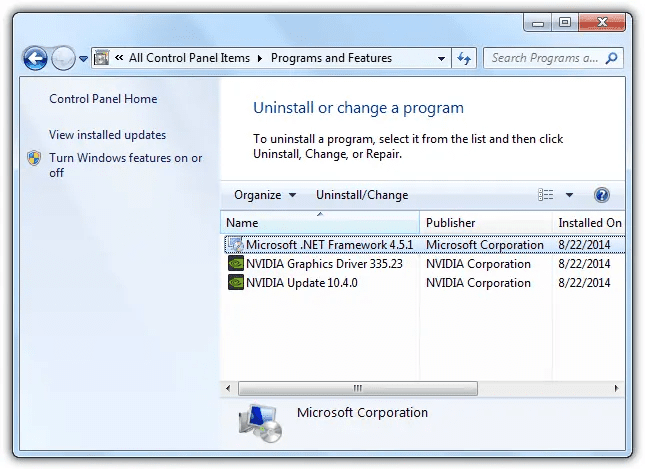 Reinstall .NET Framework 3.5