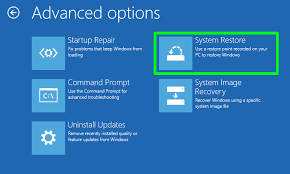 Start Menu → Programs → System Tools → System Restore