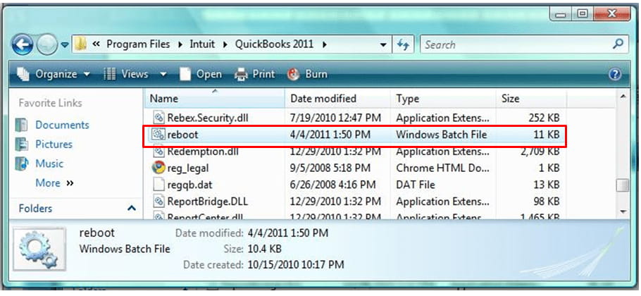 This re registers QuickBooks components and DLLs with Windows