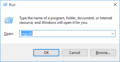Type regedit.exe in the search box, and click Enter.