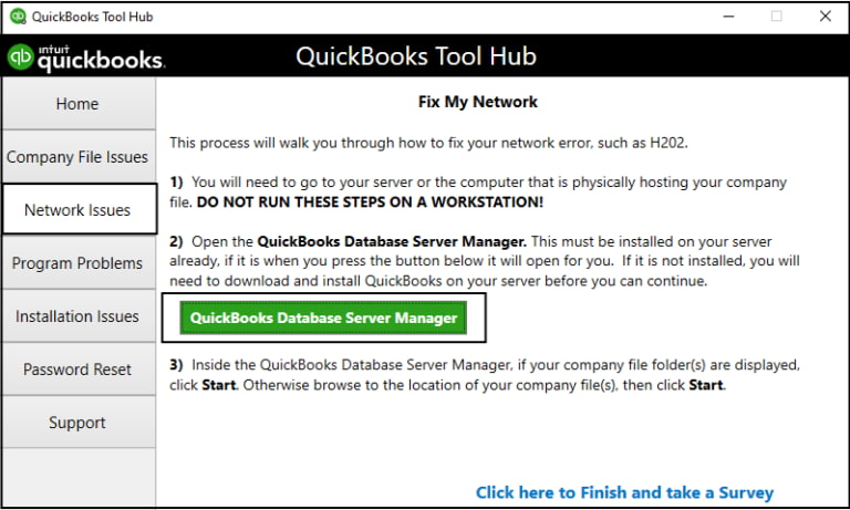 open QuickBooks on each workstation and switch to multi-user mode.