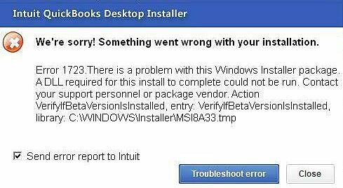 How to Fix QuickBooks Error 1723 : Windows Installer Package Issue?